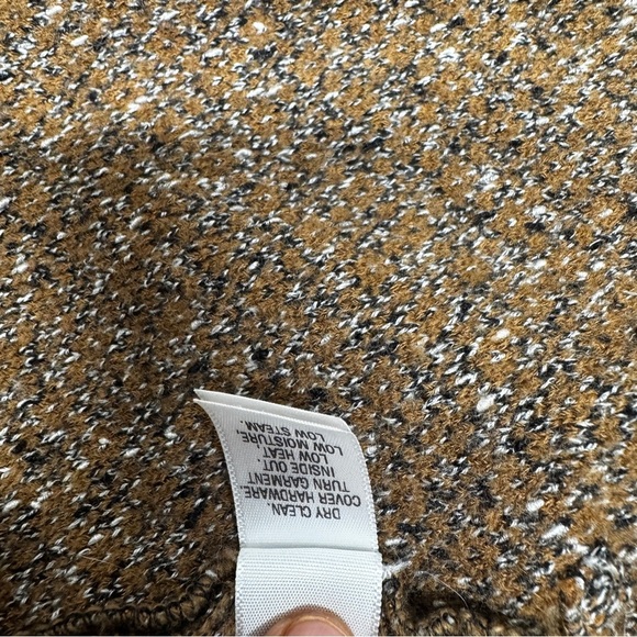 ST. JOHN Knit Blazer Women Size 14 Brown Speckled Wool Blend 3 Button Collar - Picture 10 of 10